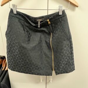 Vera Wang Gray Quilted Skirt